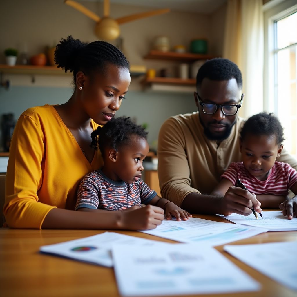 Family planning their finances